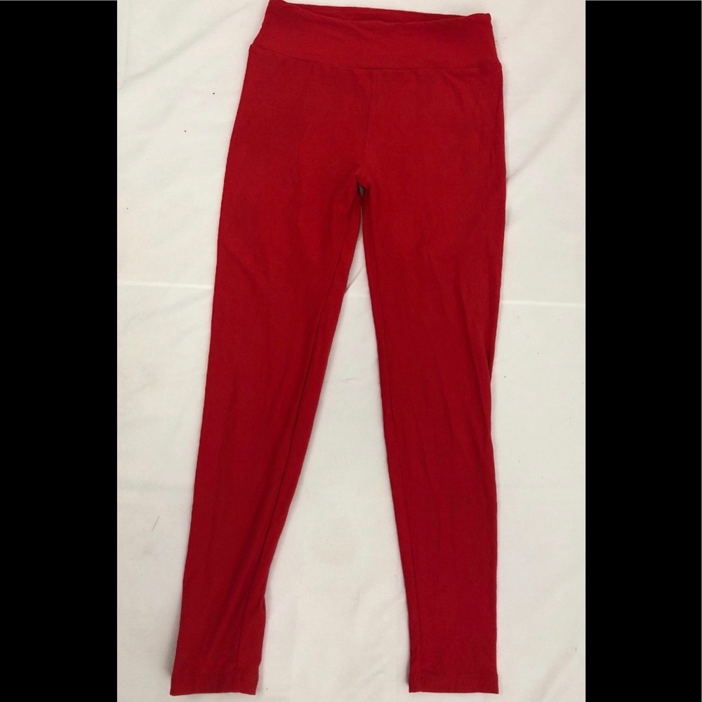 Lularoe Solid Red Leggings TC2
